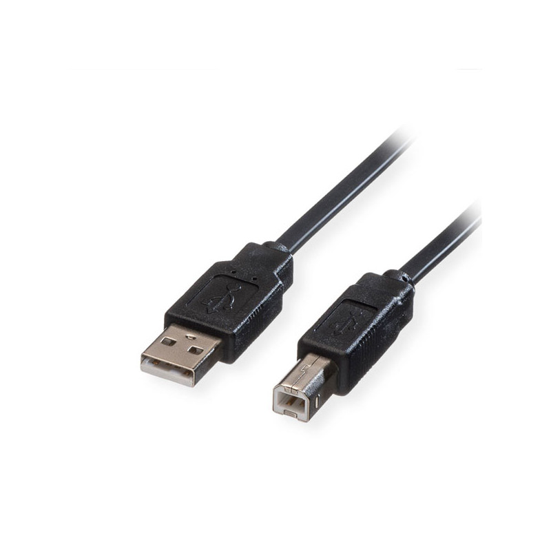 ROLINE USB 2.0 Kabel, Typ A-B, schwarz, 4.5m